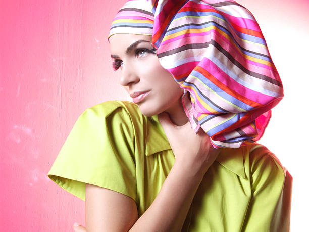 istock Woman in scarf looking up 139497199