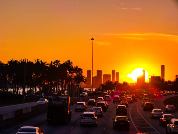 istock Sunset highway to Miami 1394972526
