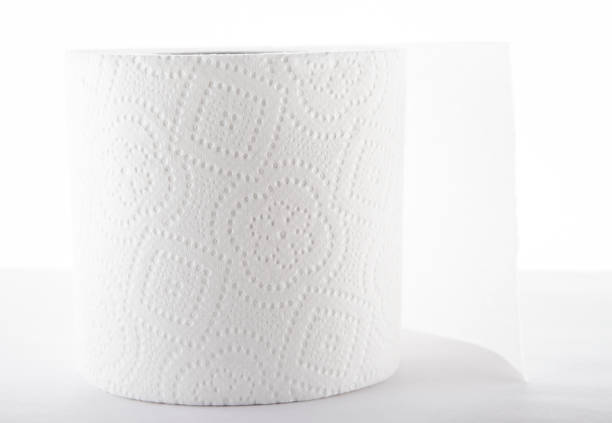 image of toilet paper roll white background studio