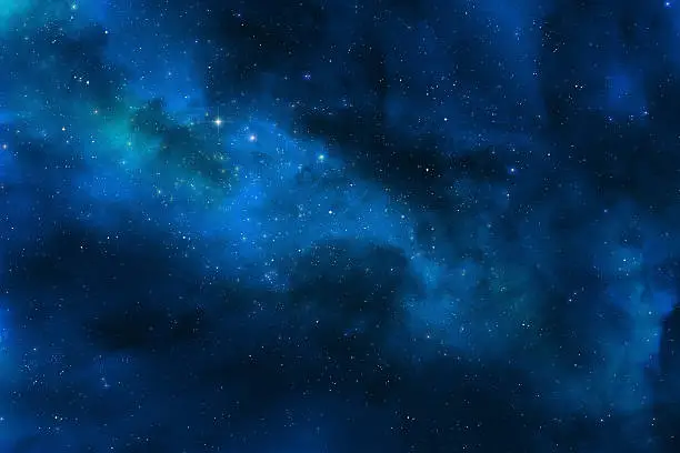 Universe landscape with nebula and stars