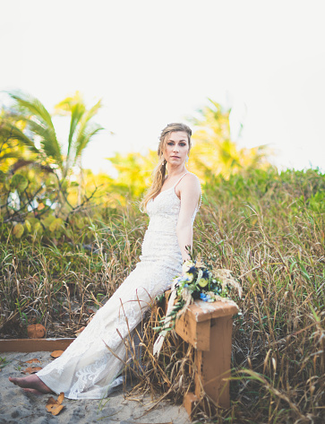 Beautiful bride ready for her wedding