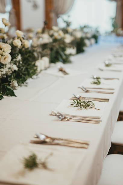 istock Decoration for special occasions. Beautiful table decoration with flowers. Rustic decoration. Wedding decoration. 1394986892