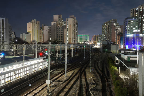 istock Night view around Guro-gu, Seoul 1394988265