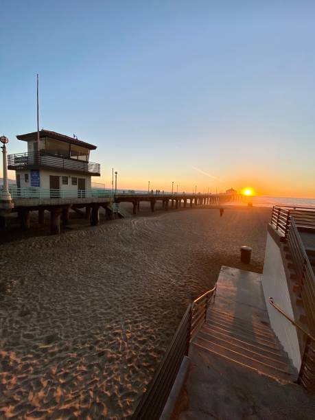 istock Sunset on Manhattan Beach, California, USA 1394988398