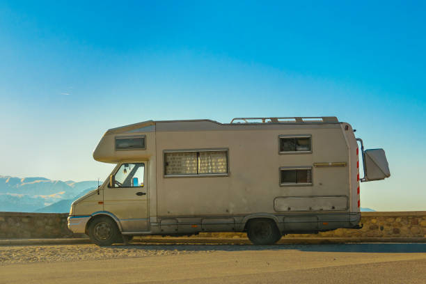 istock Trailer Parked at Highway, Meteora, Greece 1394988426