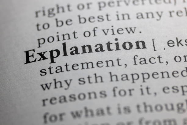 istock Dictionary definition of explanation 1394989610