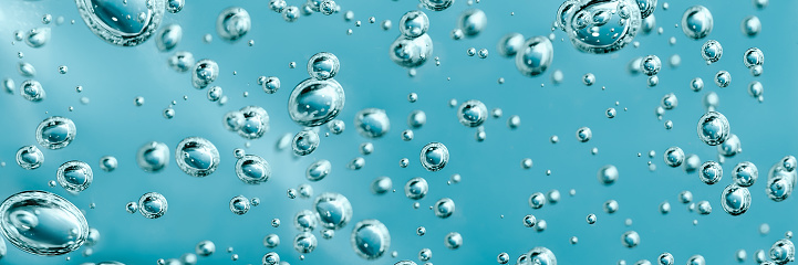 Drops on glass, close-up.