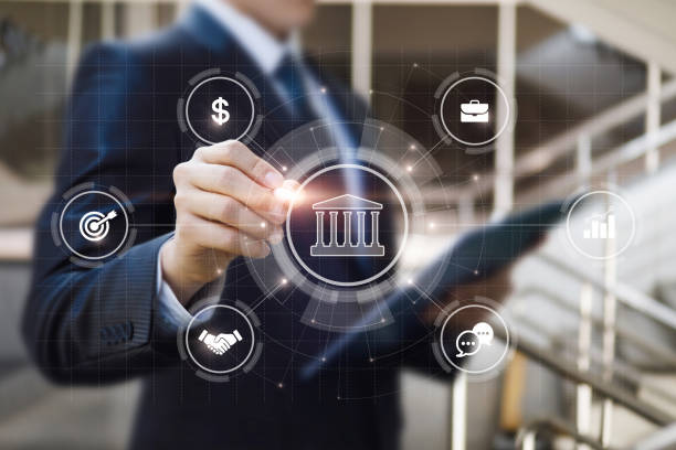 istock Businessman working with investment structure . 1394993412