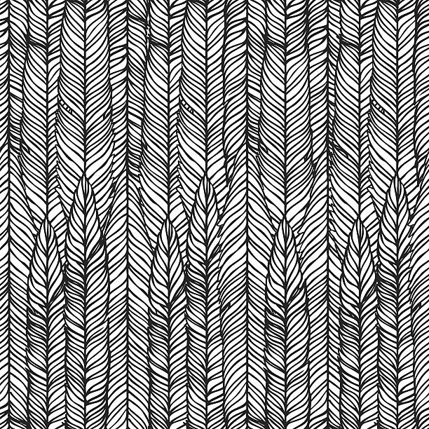 ilustraciones, imágenes clip art, dibujos animados e iconos de stock de ilusión óptica: abstracto blanco y negro de patrones sin fisuras con feathers - striped pattern wallpaper retro revival