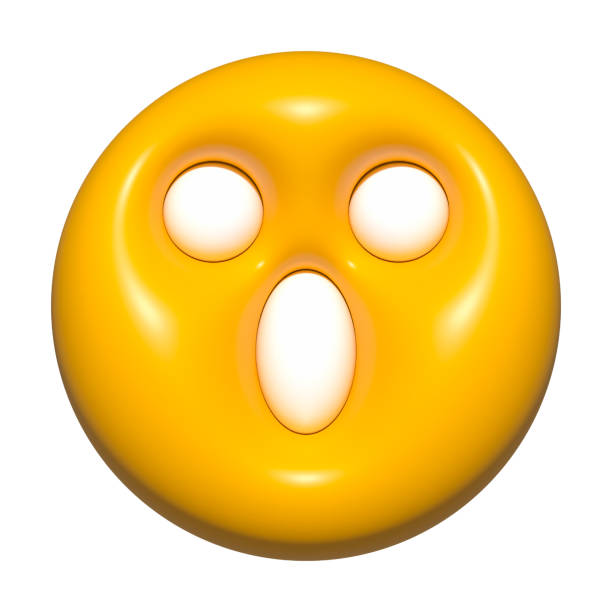 emoji face 3d icon yellow, emoji circle face