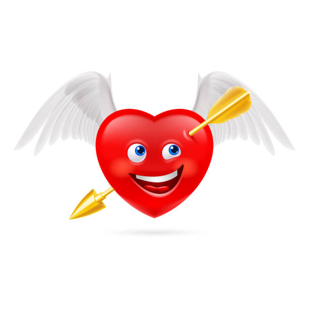 значок сердца - cupid love red affectionate stock illustrations