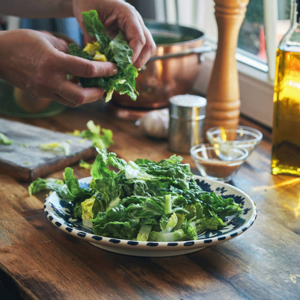 istock Preparing Arugula Salad with Roasted Steak and Peaches 1395002540