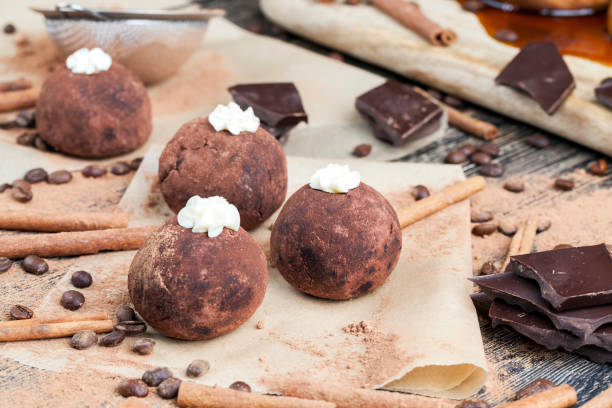 istock spherical chocolate cake with cocoa, cinnamon and coffee 1395002896