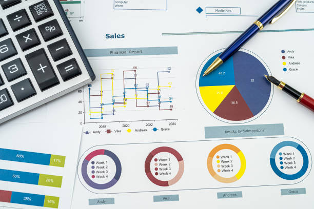 istock document graph chart annual finance report with pen calculator on desk. Financial accounting 1395006790