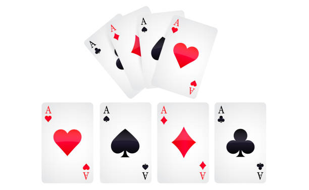 istock Poker playing cards isolated on white background. Casino leisure game. Vector illustration 1395012514