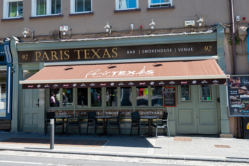 Kilkenny, Ireland- April 20, 2022: Paris Texas bar and resturant in Kilkenny Ireland.