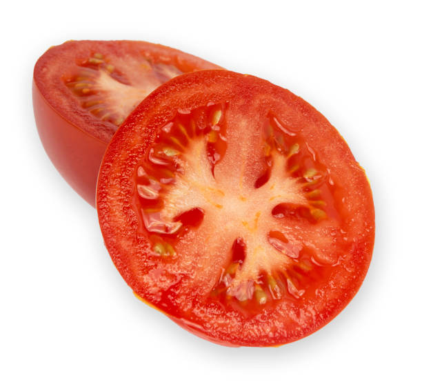 istock Slice of Red Fresh Tomato Isolated isolated on white background 1395019459