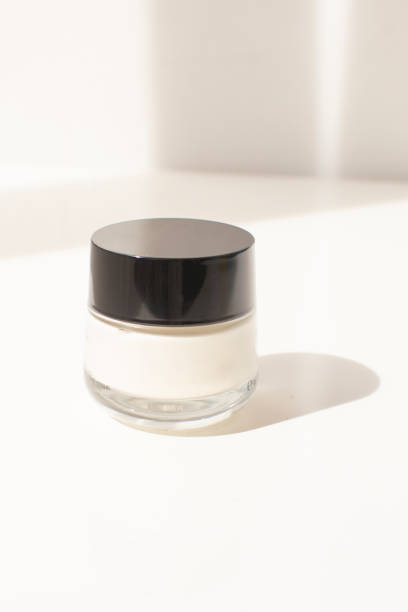 istock Jar of natural cream on light background 1395020888