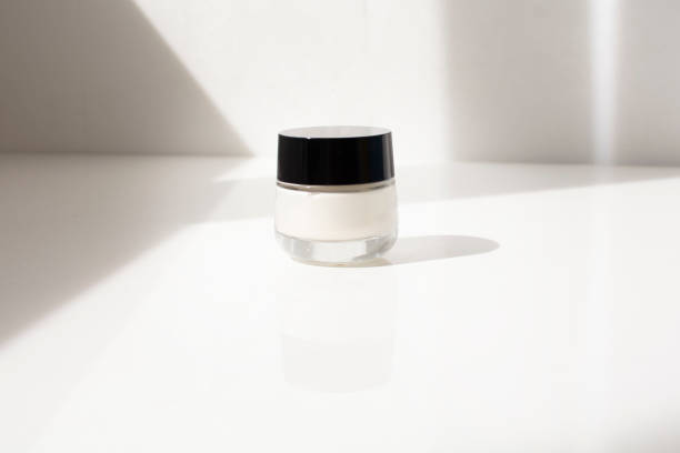 istock Jar of natural cream on light background 1395020907