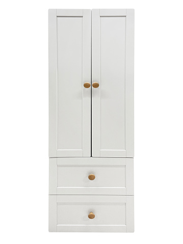 Cabinet wardrobe isolated on the white background with clipping path