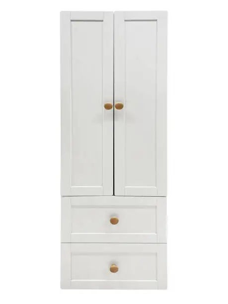 Cabinet wardrobe isolated on the white background with clipping path