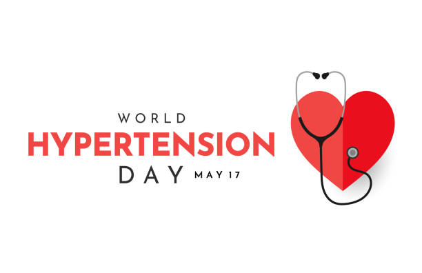 세계 고혈압의 날, 5 월 17 일. 벡터 - 고혈압의 stock illustrations