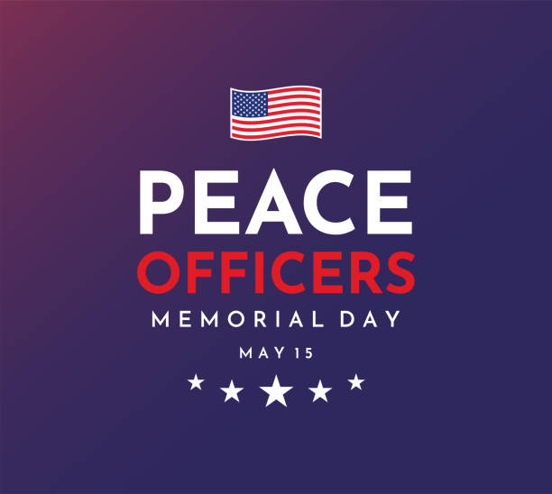 Peace Officers Memorial Day, May 15. Vector Peace Officers Memorial Day, May 15. Vector illustration. EPS10 national police week stock illustrations