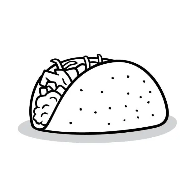 Vector illustration of Taco Doodle 5