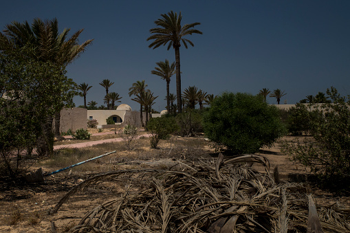 Resort destroyed and abandoned after the revolution in Tunisia in 2011.