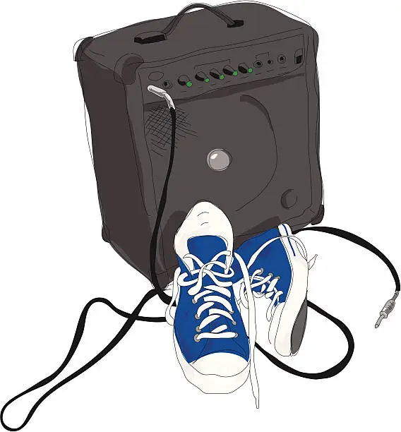 Vector illustration of Shoes and Amp