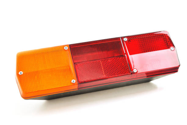 istock car tail light, multi-section truck tail light, auto part, car detail white background close-up 1395024645