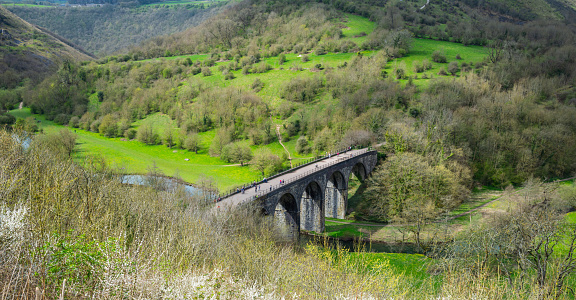 The Victorian Midland Railway Headstone Viaduct Now Part Of The Monsal