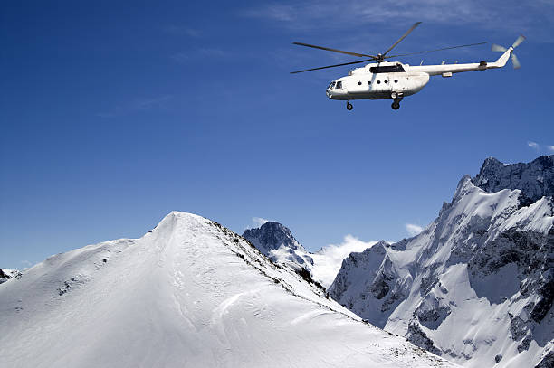 istock Helicopter in snowy mountains 139502888