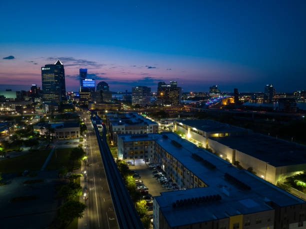 istock Downtown Jacksonville in Pre-Dawn Twilight - Aerial 1395029446