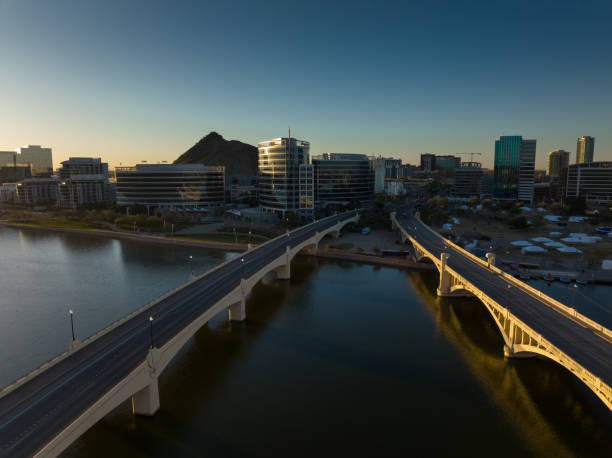 istock Sunrise in Tempe, AZ - Aerial Shot 1395029521