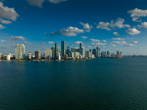 Miami Skyline on a Sunny Day - Aerial