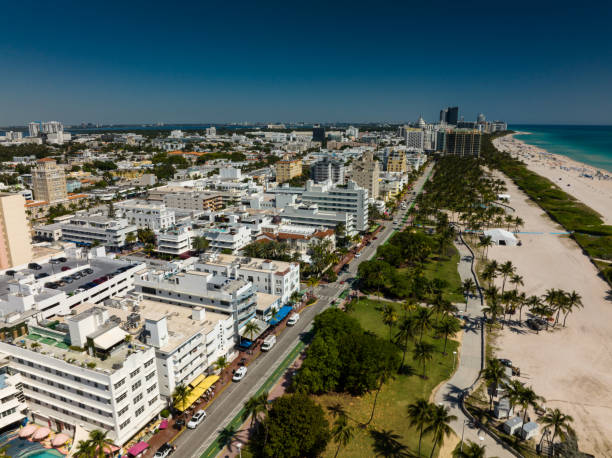 istock Aerial View of Miami Beach on a Cloudless Day 1395029682