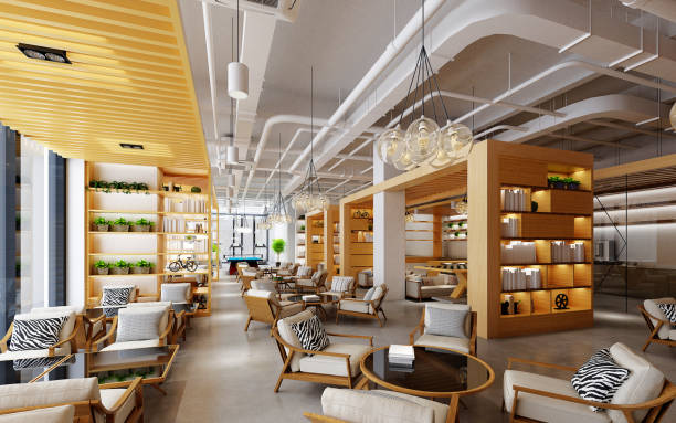 istock 3D render of cafetaria and restaurant 1395032224
