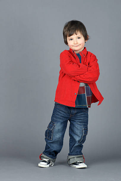 istock Cute little boy in red leaning 139503726