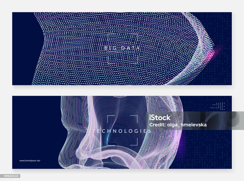 Big Tech Abstract Big Data Concept Digital Technology Abstract Stock Illustration ...