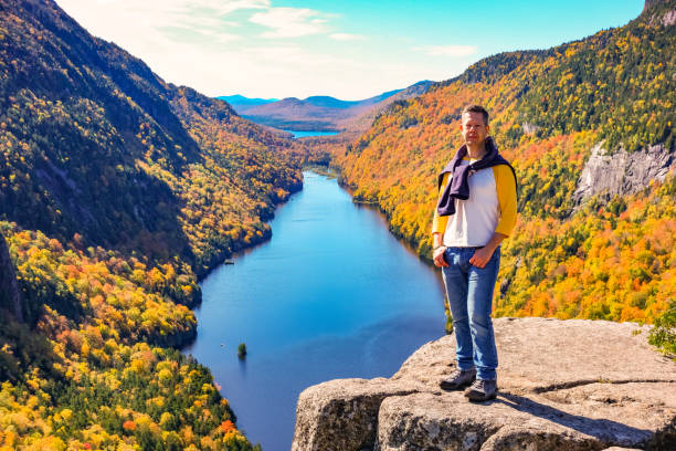 istock Adirondacks Autumn USA Hiker Portrait 1395044399