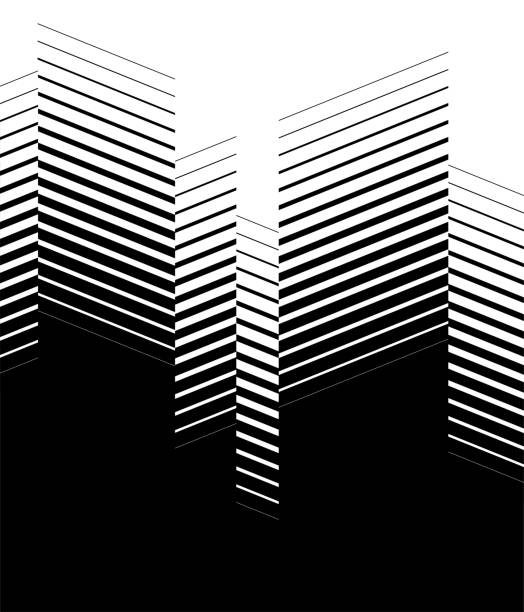 abstract black and white gradient line stripe pattern element background for design vector art illustration