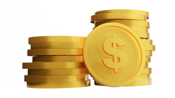 istock US dollar currency gold coin , 3D rendering 1395054964