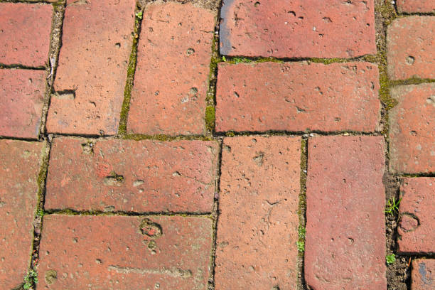 istock Lancaster, Ohio USA - old brick sidewalk 1395056214