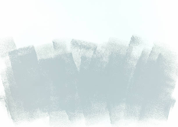 grey strokes of paint roller on white background. hand painted texture.