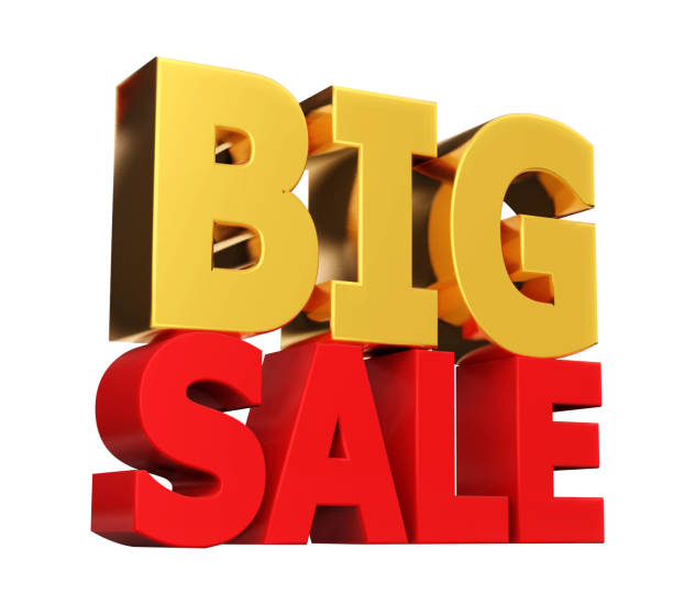 istock 3d  BIG sale word  , 3D render Clipping path 1395058045