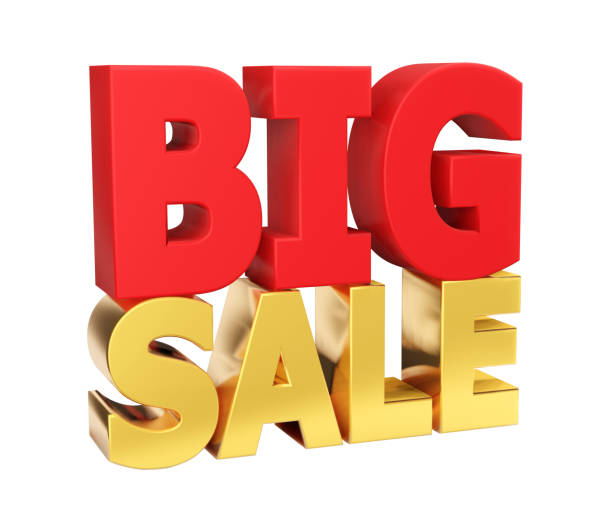 istock 3d  BIG sale word  , 3D render Clipping path 1395058052