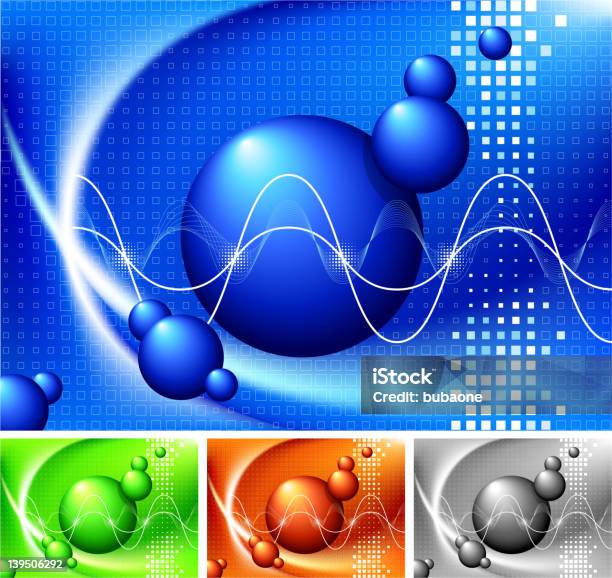 Esferas Moleculares Em Fundo Abstrato - Arte vetorial de stock e mais imagens de Linha - Objeto manufaturado - Linha - Objeto manufaturado, Abstrato, Azul