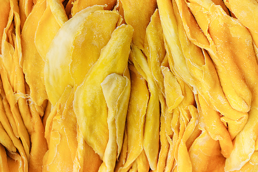 Dried Mango Slices. Perfect as a snack, addition to ice cream and other desserts.