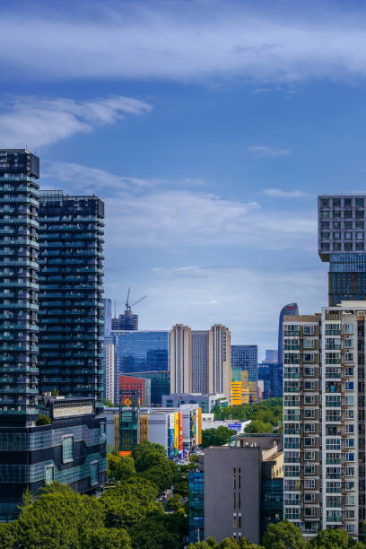 istock Chengdu modern urban architecture on a sunny afternoon 1395080681